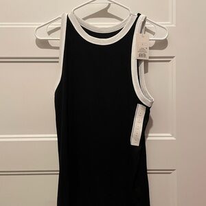 a new day Black and White Tank Top
